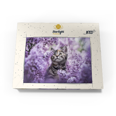 Kitten Among Blooming Lilac Flowers 1000 Jigsaw Puzzle box view3