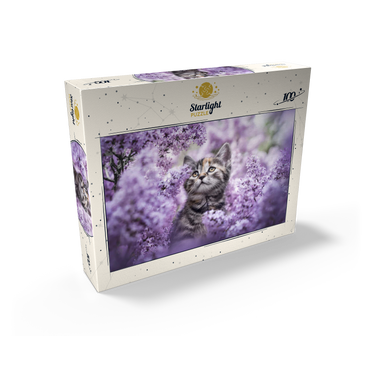 Kitten Among Blooming Lilac Flowers 100 Jigsaw Puzzle box view2