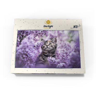 Kitten Among Blooming Lilac Flowers 100 Jigsaw Puzzle box view3