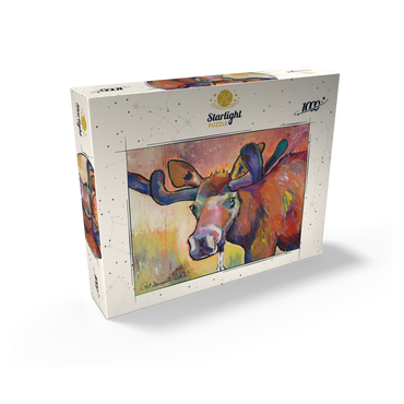 Colorful Moose Portrait in Abstract Style 1000 Jigsaw Puzzle box view2