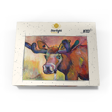 Colorful Moose Portrait in Abstract Style 1000 Jigsaw Puzzle box view3