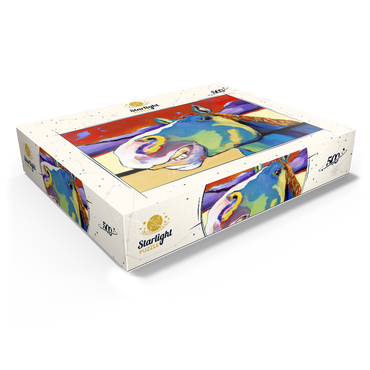 Whimsical Horse Portrait in Bold Colors 500 Jigsaw Puzzle box view1