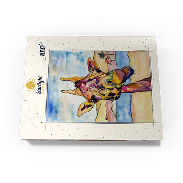Colorful Giraffe in Desert Landscape 1000 Jigsaw Puzzle box view3