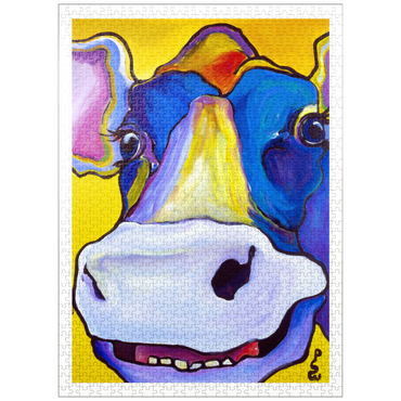 puzzleplate Colorful Cow Portrait 1000 Jigsaw Puzzle