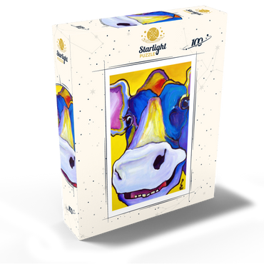 Colorful Cow Portrait 100 Jigsaw Puzzle box view2