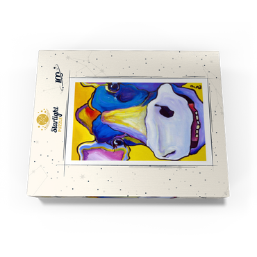 Colorful Cow Portrait 100 Jigsaw Puzzle box view3