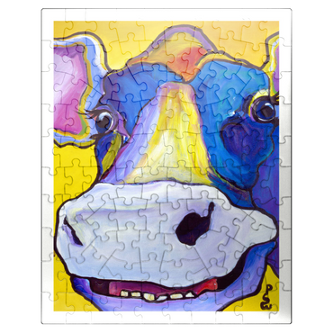 puzzleplate Colorful Cow Portrait 100 Jigsaw Puzzle