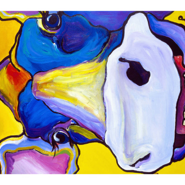 Colorful Cow Portrait 100 Jigsaw Puzzle 3D Modell