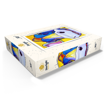 Colorful Cow Portrait 500 Jigsaw Puzzle box view1