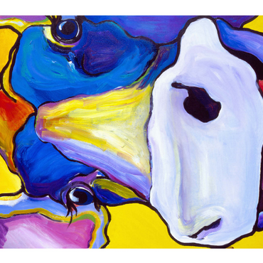 Colorful Cow Portrait 500 Jigsaw Puzzle 3D Modell