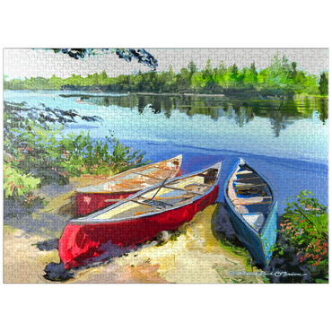 puzzleplate Scenic Canoes by the Lake 1000 Jigsaw Puzzle