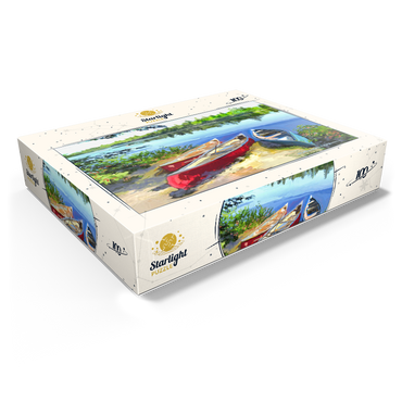 Scenic Canoes by the Lake 100 Jigsaw Puzzle box view1
