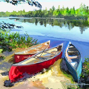 Scenic Canoes by the Lake 100 Jigsaw Puzzle 3D Modell