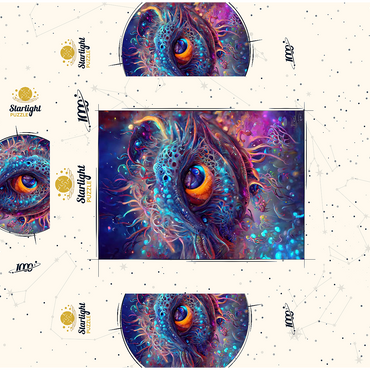 Cosmic Abyssal Eye Creature 1000 Jigsaw Puzzle box 3D Modell