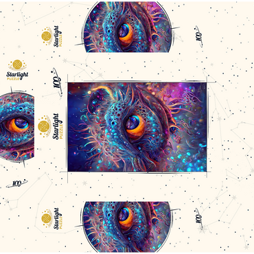 Cosmic Abyssal Eye Creature 100 Jigsaw Puzzle box 3D Modell