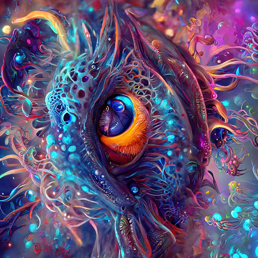 Cosmic Abyssal Eye Creature 500 Jigsaw Puzzle 3D Modell