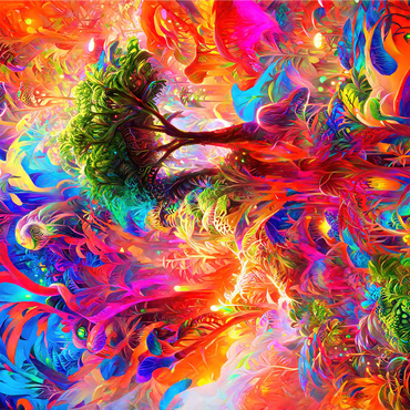 Luminous Fantasy Jungle Landscape 1000 Jigsaw Puzzle 3D Modell