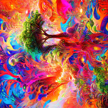 Luminous Fantasy Jungle Landscape 100 Jigsaw Puzzle 3D Modell