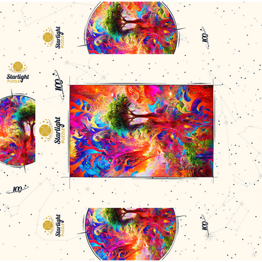 Luminous Fantasy Jungle Landscape 100 Jigsaw Puzzle box 3D Modell