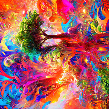 Luminous Fantasy Jungle Landscape 500 Jigsaw Puzzle 3D Modell