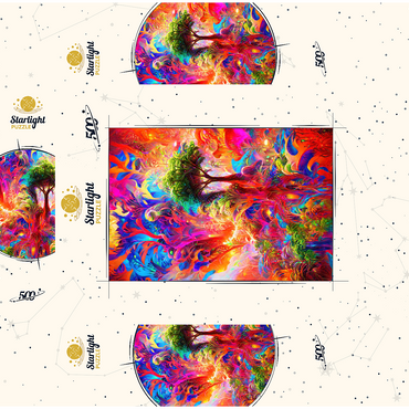 Luminous Fantasy Jungle Landscape 500 Jigsaw Puzzle box 3D Modell