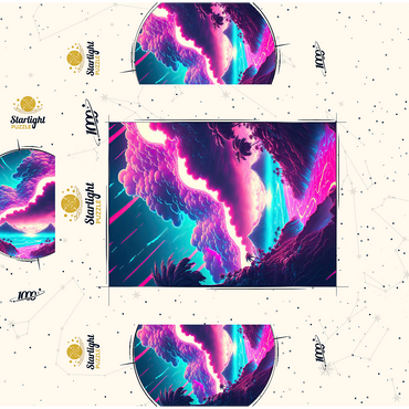 Dreamlike Tropical Valley at Sunrise 1000 Jigsaw Puzzle box 3D Modell