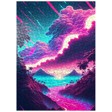 puzzleplate Dreamlike Tropical Valley at Sunrise 500 Jigsaw Puzzle