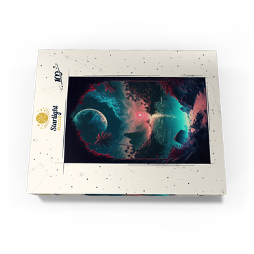 Moonlit Tropical Bay with Reflective Waters 100 Jigsaw Puzzle box view3