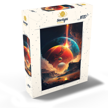 Cosmic Collision Over Alien Landscape 1000 Jigsaw Puzzle box view2