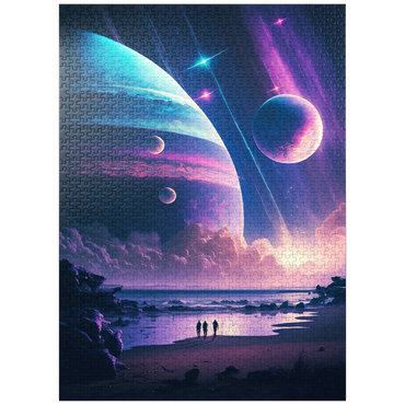 puzzleplate Futuristic Cosmic Beach Scene 1000 Jigsaw Puzzle