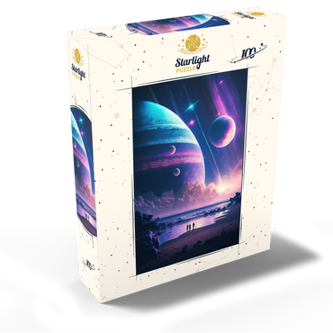 Futuristic Cosmic Beach Scene 100 Jigsaw Puzzle box view2