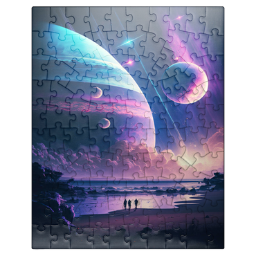 puzzleplate Futuristic Cosmic Beach Scene 100 Jigsaw Puzzle