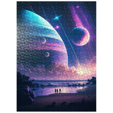 puzzleplate Futuristic Cosmic Beach Scene 500 Jigsaw Puzzle
