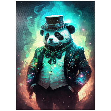 puzzleplate Steampunk Panda - Fantasy Digital Art with Glow Effects 1000 Jigsaw Puzzle