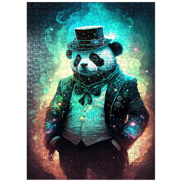 puzzleplate Steampunk Panda - Fantasy Digital Art with Glow Effects 500 Jigsaw Puzzle