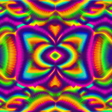 Vibrant Psychedelic Pattern 1000 Jigsaw Puzzle 3D Modell