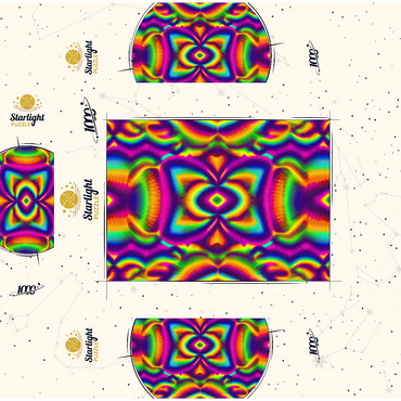 Vibrant Psychedelic Pattern 1000 Jigsaw Puzzle box 3D Modell