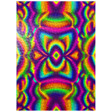 puzzleplate Vibrant Psychedelic Pattern 500 Jigsaw Puzzle