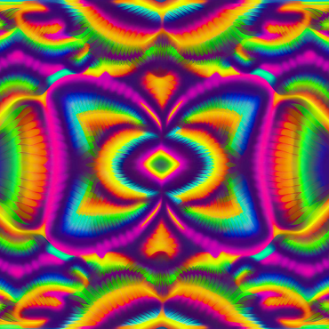 Vibrant Psychedelic Pattern 500 Jigsaw Puzzle 3D Modell