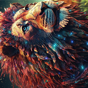 Majestic Cybernetic Lion 1000 Jigsaw Puzzle 3D Modell