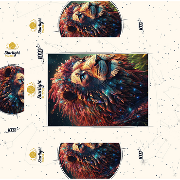 Majestic Cybernetic Lion 1000 Jigsaw Puzzle box 3D Modell