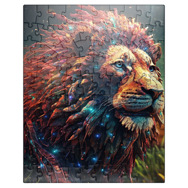puzzleplate Majestic Cybernetic Lion 100 Jigsaw Puzzle
