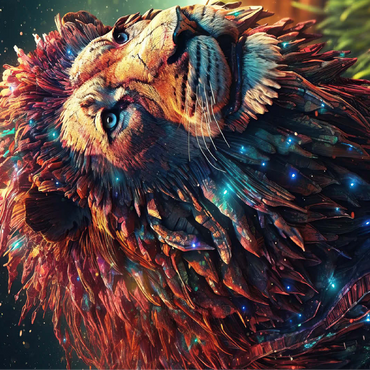 Majestic Cybernetic Lion 100 Jigsaw Puzzle 3D Modell