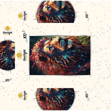 Majestic Cybernetic Lion 100 Jigsaw Puzzle box 3D Modell