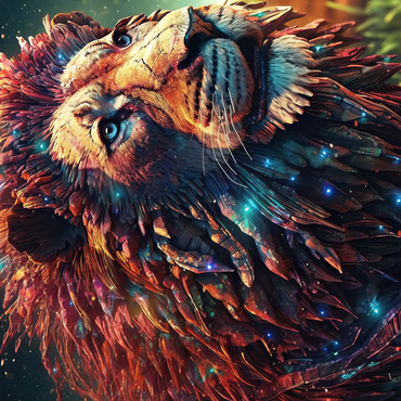 Majestic Cybernetic Lion 500 Jigsaw Puzzle 3D Modell