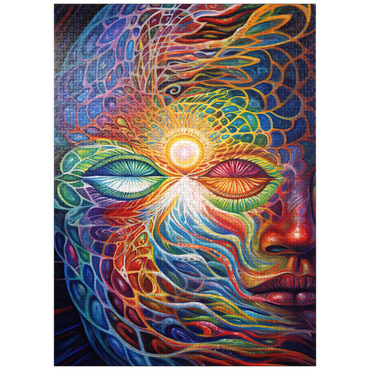 puzzleplate Psychedelic Visionary Face 1000 Jigsaw Puzzle