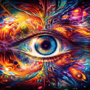 Psychedelic Eye 1000 Jigsaw Puzzle 3D Modell