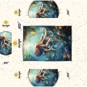 Majestic Octopus 1000 Jigsaw Puzzle box 3D Modell