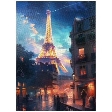 puzzleplate Eiffel Tower at Night - Dreamy Paris Cityscape 1000 Jigsaw Puzzle