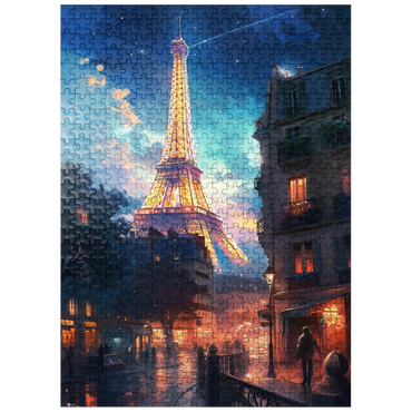 puzzleplate Eiffel Tower at Night - Dreamy Paris Cityscape 500 Jigsaw Puzzle